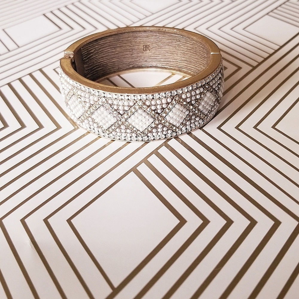 Beaded Glam Sparkly Bangle Bracelet